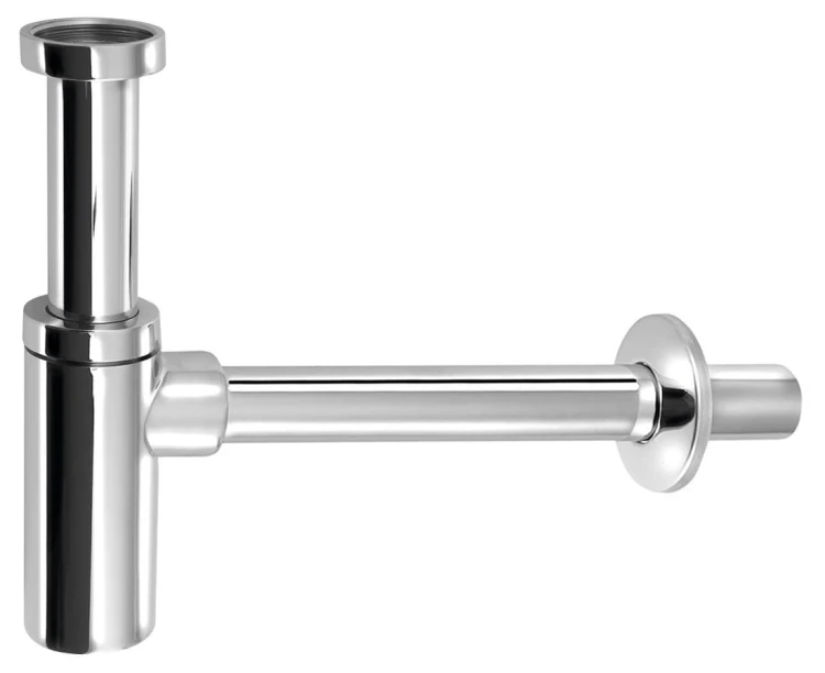 Syfon umywalkowy 5/4", odpływ 32mm, okrągły, chrom