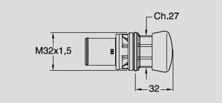 Rysunek techniczny - Głowica zapasowa do QK10051