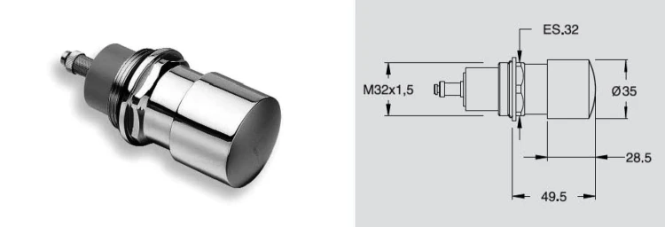 Rysunek techniczny - Głowica zapasowa do QK81051