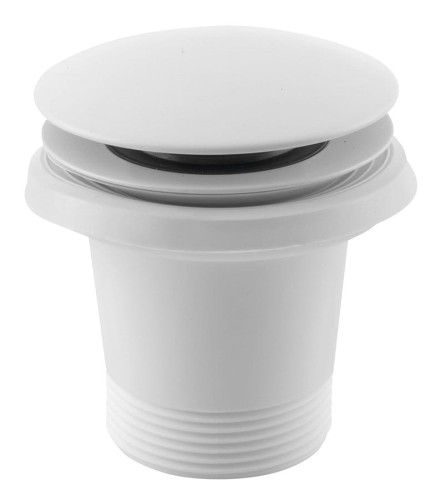Odpływ wannowy 6/4", klik-klak, biały mat
