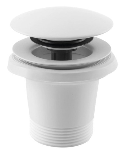 Odpływ wannowy 6/4", klik-klak, biały mat #2