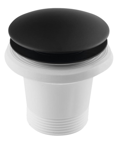 Odpływ wannowy 6/4", klik-klak, czarny mat