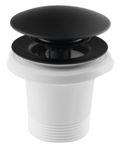 Odpływ wannowy 6/4", klik-klak, czarny mat #2