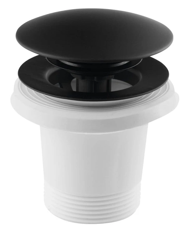 Odpływ wannowy 6/4", klik-klak, czarny mat #2