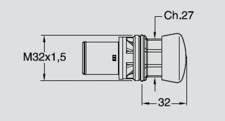 Rysunek techniczny - Głowica zapasowa do QK16051