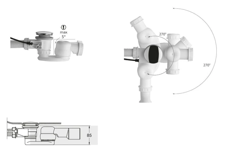 Syfon 6/4", wysokość 42mm, DN40 #2