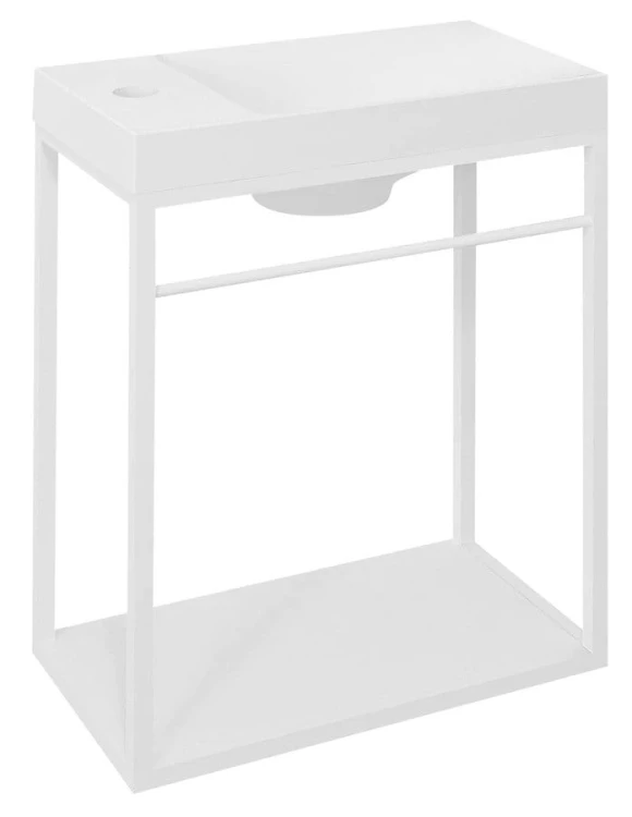 CREST wspornik pod umywalkę z półką 39,5x45x21,7cm, biały mat