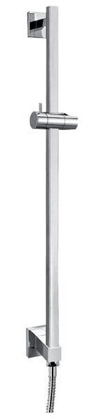 Uchwyt prysznicowy z odpływem wody, przesuwny, kwadratowy, 600mm, chrom #3