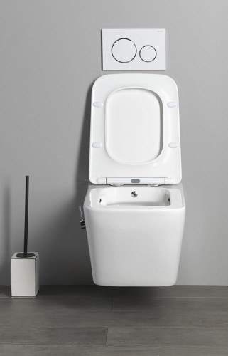 PORTO CLEANWASH WC wiszące Rimless, z prysznicem bidetowym i baterią, 36x52cm, biały #2