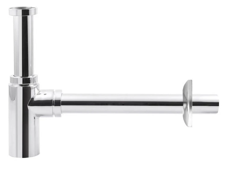 Syfon umywalkowy 5/4", odpływ 32mm, okrągły, chrom