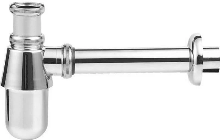 Syfon umywalkowy 5/4", odpływ 32mm, chrom