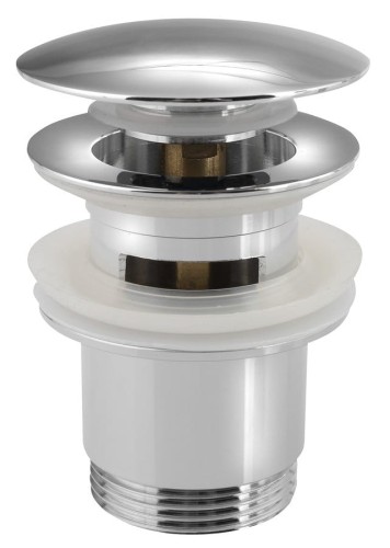 Odpływ umywalkowy 5/4“, klik-klak, duży korek, 30-45mm, chrom