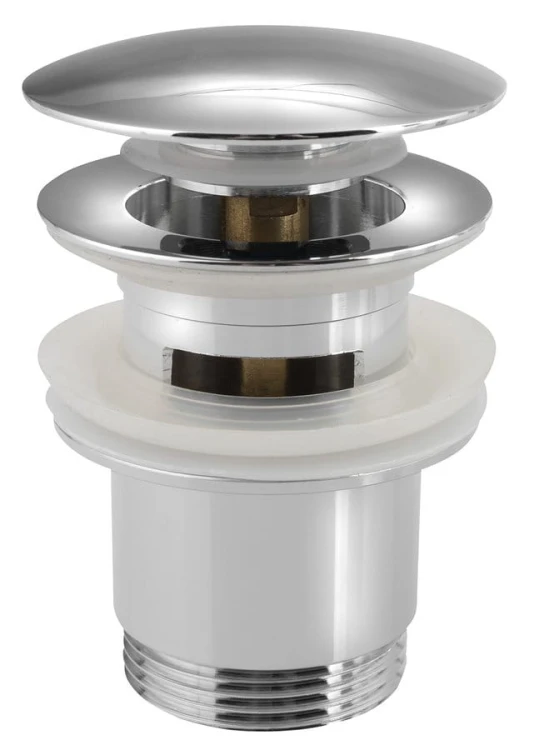 Odpływ umywalkowy 5/4“, klik-klak, duży korek, 30-45mm, chrom
