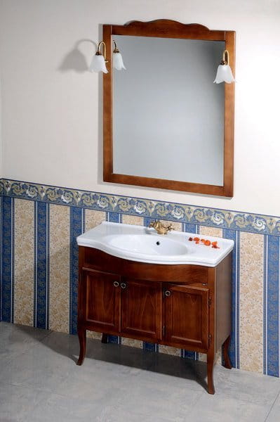 RETRO lustro w drewnianej ramie 89x115cm, buk #3