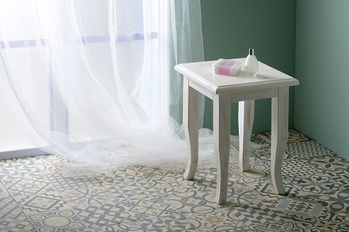 RETRO taboret 33x45x33cm, starobiały #2