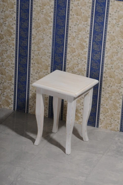 RETRO taboret 33x45x33cm, starobiały #4