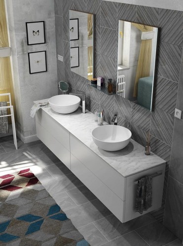 TREOS blat 1466x513 mm, Rockstone, biały mat #2