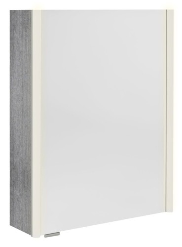 ALIX szafka z lustrem, oświetlenie LED 56x70x17,5cm, lewa/prawa, dąb srebrny