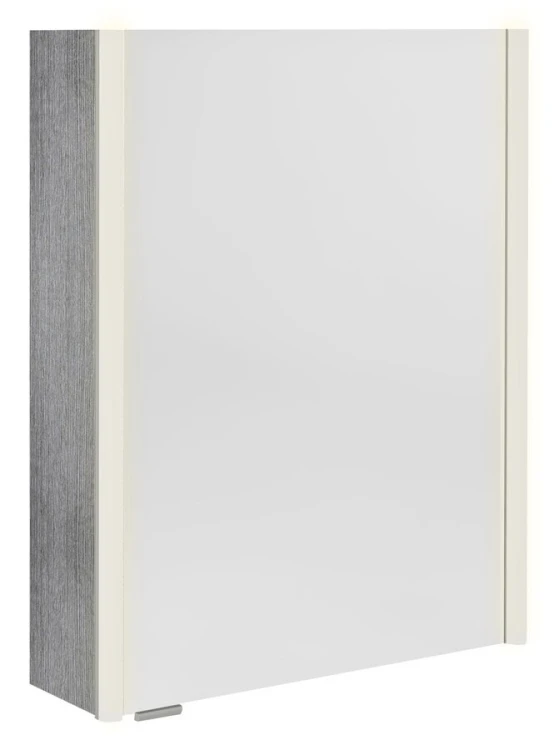 ALIX szafka z lustrem, oświetlenie LED 56x70x17,5cm, lewa/prawa, dąb srebrny