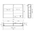 Rysunek techniczny - ALIX szafka z lustrem, oświetlenieLED 106x70x17,5cm, sosna rustykalna