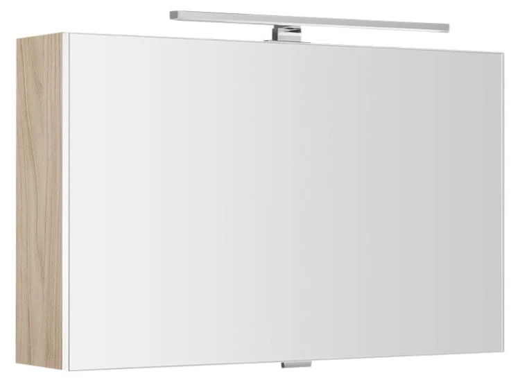 CLOE szafka z lustrem z oświetleniem LED, 80x50x18cm, wiąz Bardini