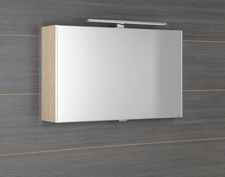 CLOE szafka z lustrem z oświetleniem LED, 80x50x18cm, wiąz Bardini #3
