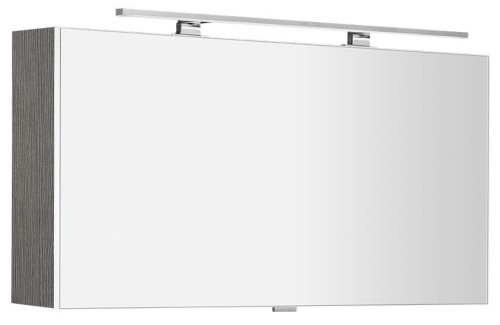 CLOE szafka z lustrem z oświetleniem LED, 100x50x18cm, dąb srebrny