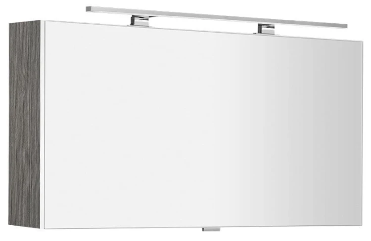 CLOE szafka z lustrem z oświetleniem LED, 100x50x18cm, dąb srebrny