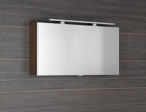 CLOE szafka z lustrem z oświetleniem LED, 100x50x18cm, sosna rustykalna #2