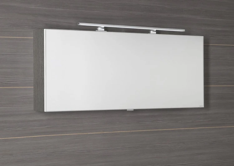 CLOE szafka z lustrem z oświetleniem LED, 120x50x18cm, dąb srebrny #3
