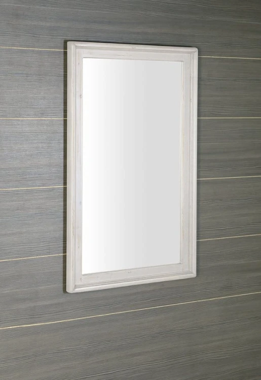RETRO lustro w drewnianej ramie 70x115cm, starobiałe #4