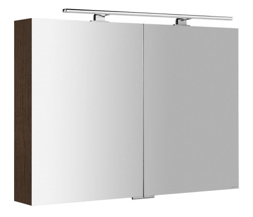 MIRRÓ szafka z lustrem z oświetleniem LED, 100x70x16cm, sosna rustykalna