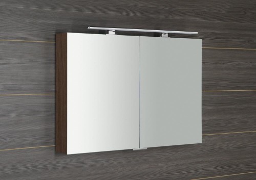 MIRRÓ szafka z lustrem z oświetleniem LED, 100x70x16cm, sosna rustykalna #2