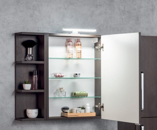 RIWA szafka z lustrem, oświetlenie LED, 50x70x17cm, sosna rustykalna #2