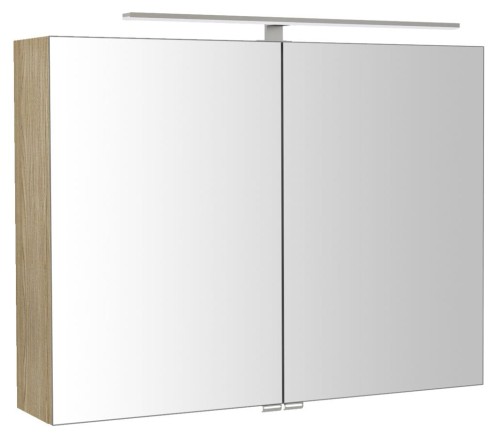 RIWA szafka z lustrem, oświetlenie LED, 81x70x17cm, wiąz Bardini
