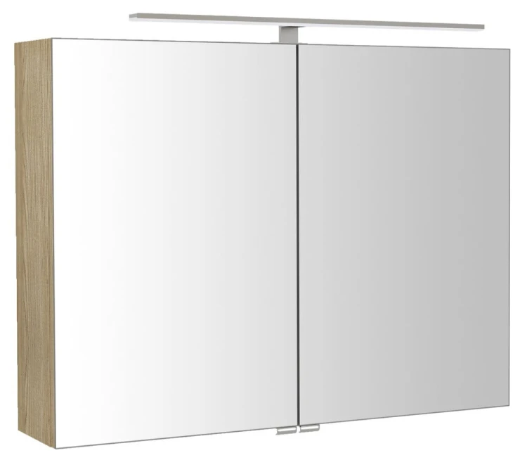 RIWA szafka z lustrem, oświetlenie LED, 81x70x17cm, wiąz Bardini