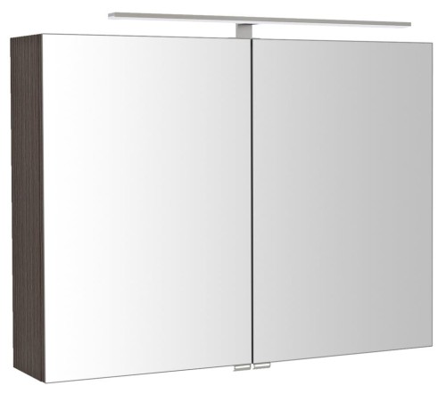 RIWA szafka z lustrem, oświetlenie LED, 81x70x17cm, sosna rustykalna