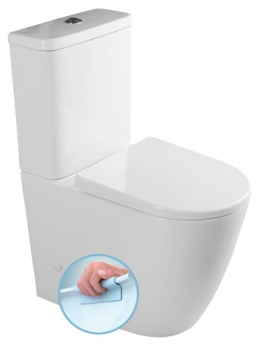 TURKU kompakt WC wysoki, odpływ pionowy/poziomy, biały