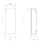 Rysunek techniczny - ESPACE szafka 35x94x22cm, 1 drzwi, lewa/prawa, sosna rustykalna