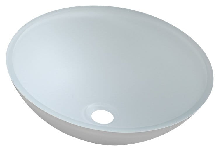 TELICA szklana umywalka nablatowa średica 42cm, biały mat