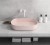 INFINITY OVAL umywalka ceramiczna nablatowa, 55x36cm, salmon #3