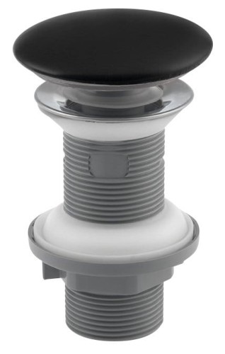 Odpływ umywalkowy 5/4", klik-klak, korek ceramiczny, 20-70mm, czarny mat