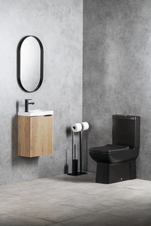 AGOS umywalka kompozytowa bez przelewu 40x22cm, biały, lewa/prawa #3