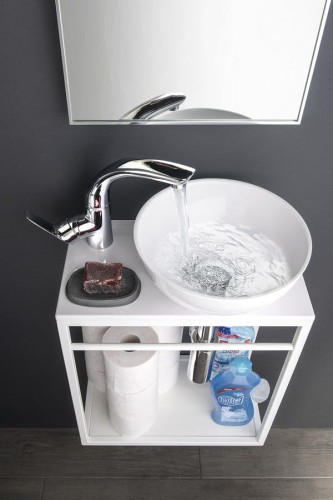 ASTER umywalka ceramiczna nablatowa średnica 28cm, biały #2