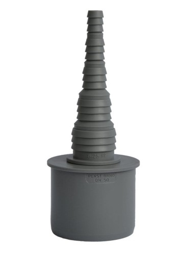 HT korek z wypustem na wąż 8-25mm, prosty, DN50