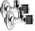 Kątowy zawór kulowy 1/2"x3/8”, para, chrom