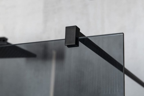 VARIO BLACK jednoczęściowa kabina przysznicowa Walk-In, montaż przy ścianie, szkło dymione, 1100 mm #2