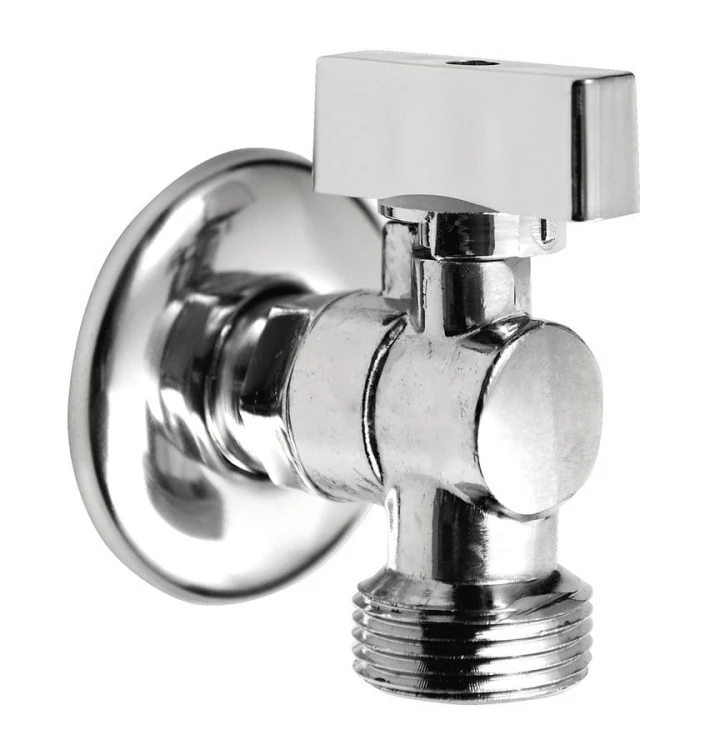 Zawór kulowy pralki z zaworem zwrotnym 1/2"x3/4”- L, chrom