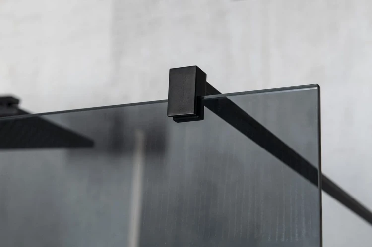 VARIO BLACK jednoczęściowa kabina przysznicowa Walk-In, montaż przy ścianie, szkło matowe, 1200 mm #2