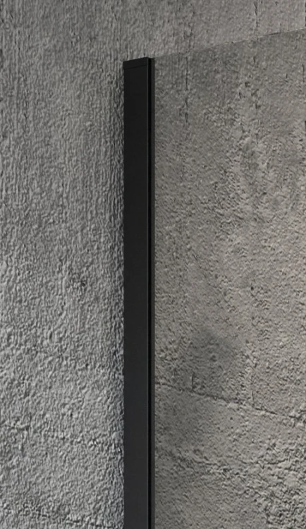VARIO BLACK jednoczęściowa kabina przysznicowa Walk-In, montaż przy ścianie, szkło czyste, 700 mm #5